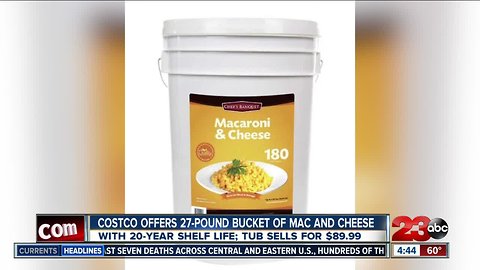 Costco offers 27-pound bucket of mac and cheese