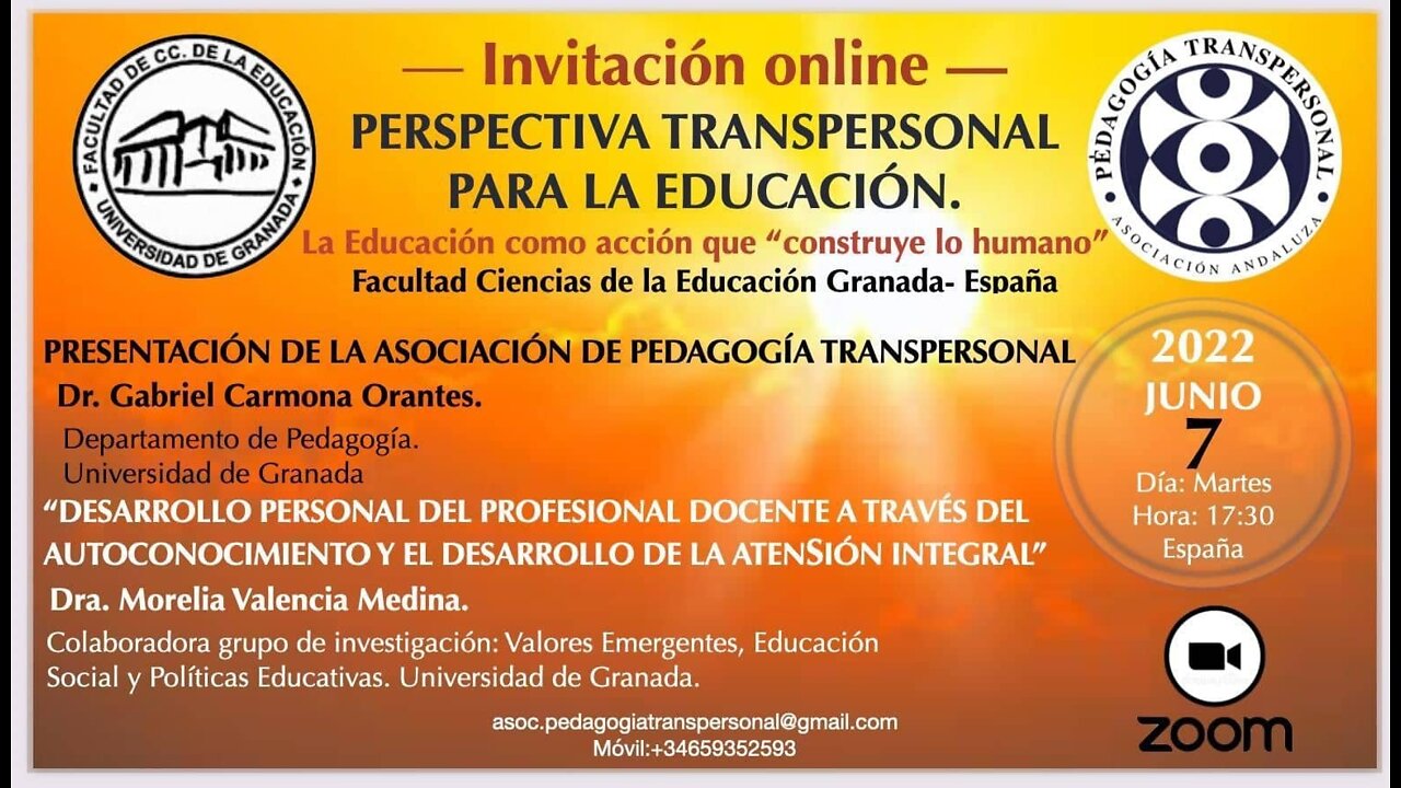 07-06-2022: COLOQUIO-PRESENTACIÓN DE LA ASOCIACIÓN DE PEDAGOGÍA TRANSPERSONAL