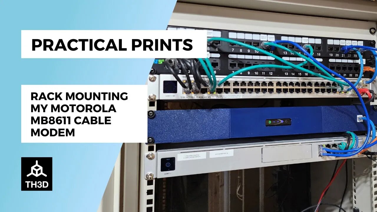 Practical Prints - Rack mounting my Motorola MB8611 Cable Modem