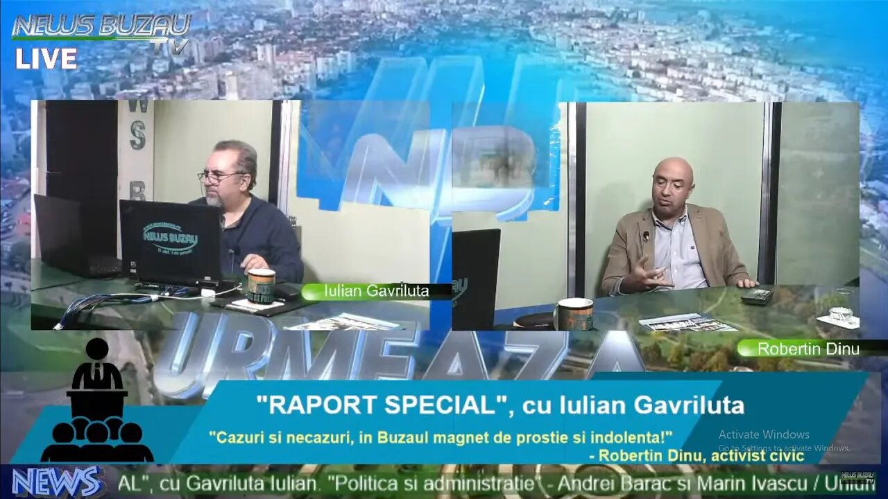 LIVE - TV NEWS BUZAU – “RAPORT SPECIAL", cu Gavriluta Iulian. "Cazuri si necazuri, in Buzaul magn…