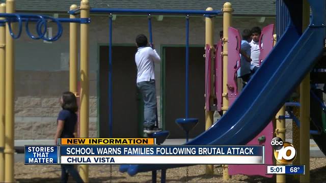 School warns families after brutal attack