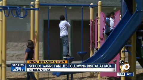 School warns families after brutal attack