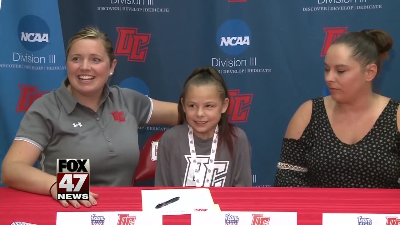 Olivet College recruits 9-year-old with chronic disease