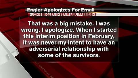 Engler issues apology for email comments