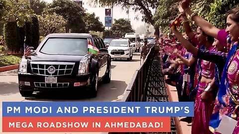 PM Modi and President Trump's mega roadshow in Ahmedabad !!!