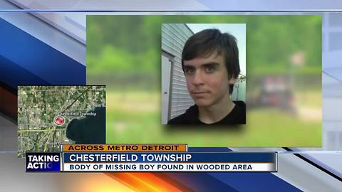 Body of missing 15-year-old found in Chesterfield Township