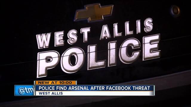 West Allis man arrested for gun cache after threatening police on Facebook