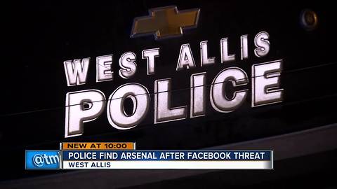 West Allis man arrested for gun cache after threatening police on Facebook