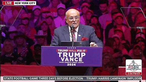 FULL SPEECH: Mayor Rudy Guiliani Delivers Remarks at Madison Square Garden in NYC- 10/27/24