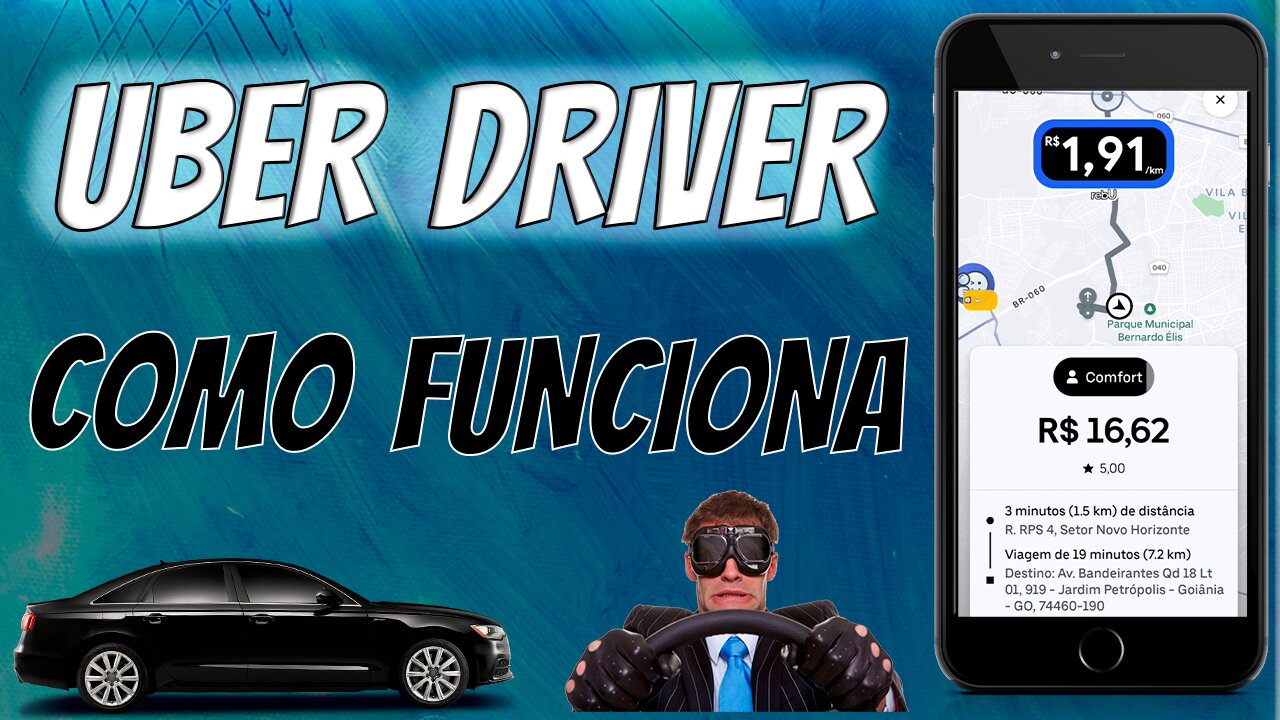 COMO FUNCIONA O APLICATIVO DA UBER PARA MOTORISTA | App UBER Driver