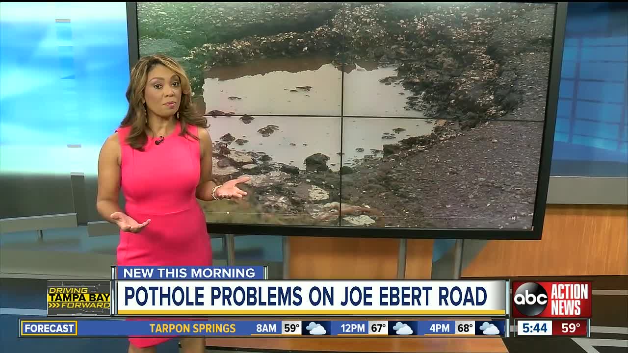 Pothole problems on Joe Ebert Rd in Hillsborough to be fixed