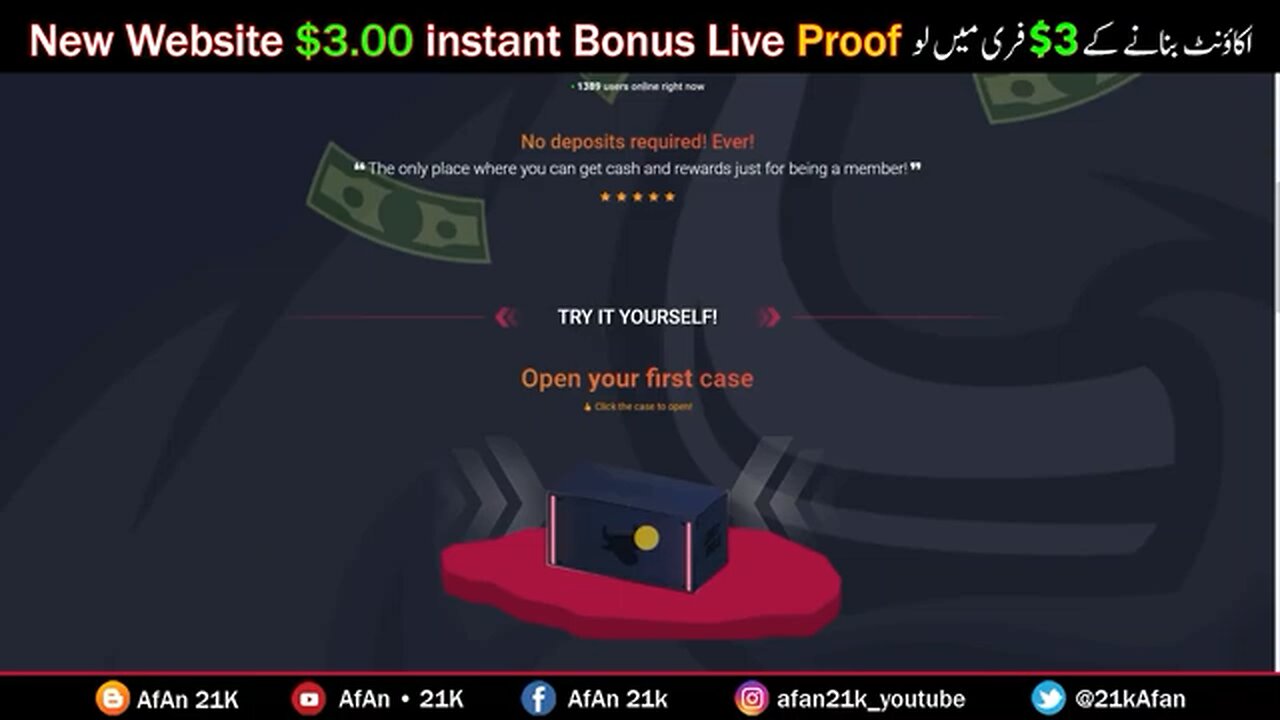 How to make money 💰online without investment!! Live♦️proof 3$ with login reward