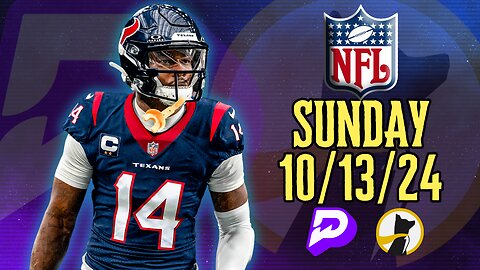 #UNDERDOGFANTASY | #PRIZEPICKS | BEST #NFL PLAYER PROPS FOR SUNDAY | 10/13/24 | #FOOTBALL | TODAY