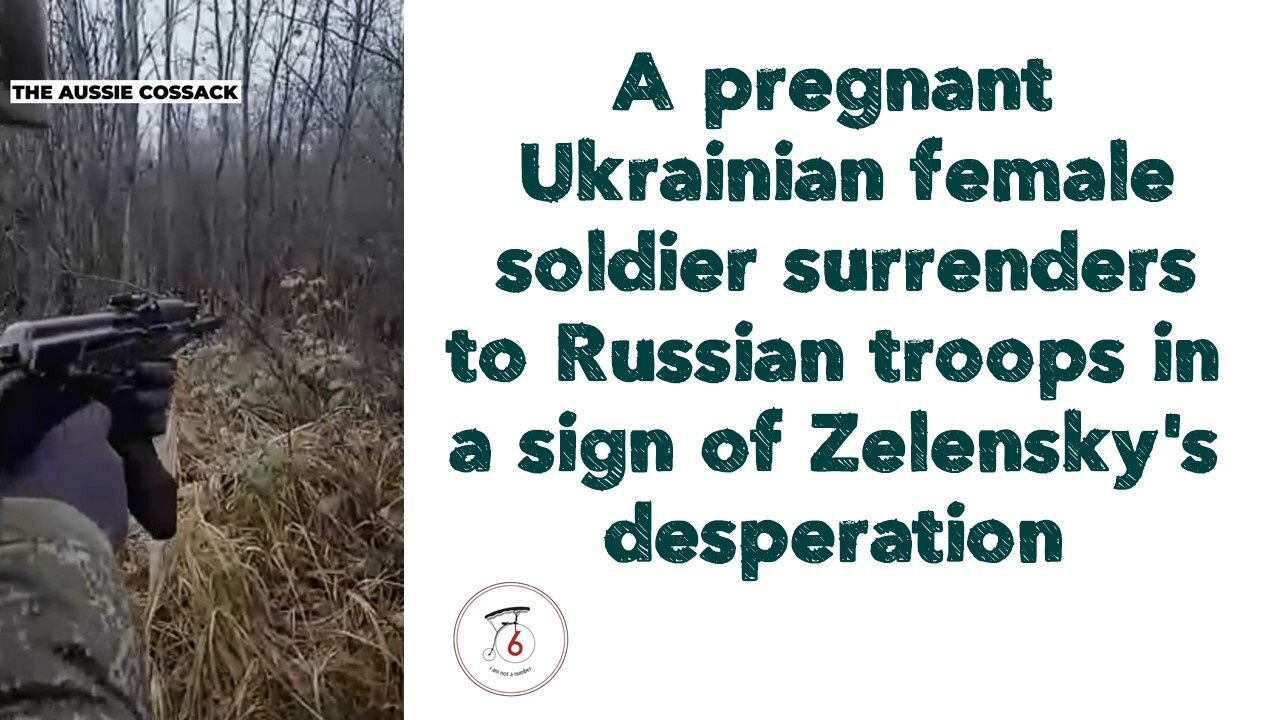 ❗️A pregnant Ukrainian female soldier surrenders to Russian troops in a sign