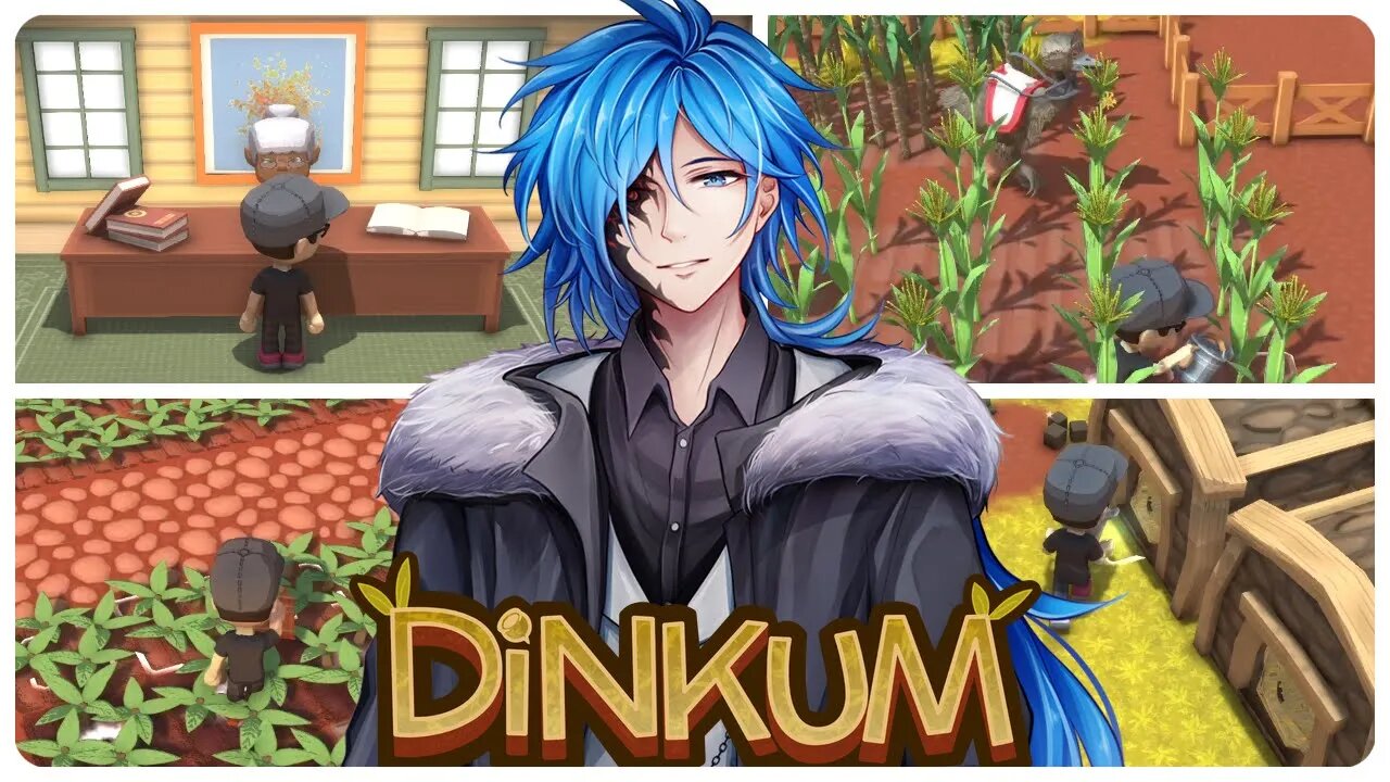 【Game Night】 Dinkum ｜ Part 19 - Suspicious Blue Haired Man Starts Planting Crops Outside of Town