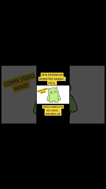 COMO DESENHAR MONSTRO KAWAII - FÁCIL #desenho #desenholivre #shorts #desenhofacil