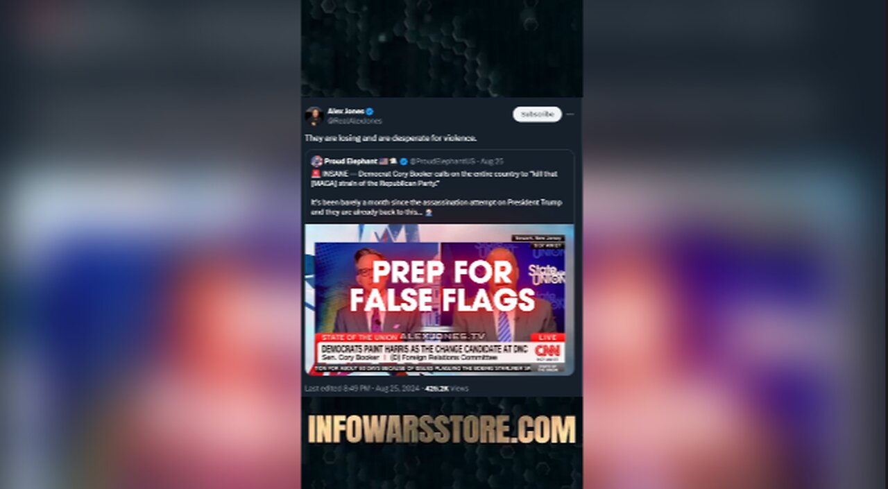 Deep State Losing, Prepare For False Flags - Alex Jones on X