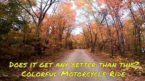 Motorcycle Ride Back to Camp in Maplewood State Park in Minnesota