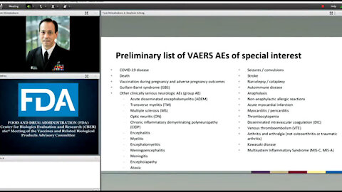 FDA intentionally speeding up over slides showing "vaccine" side effects