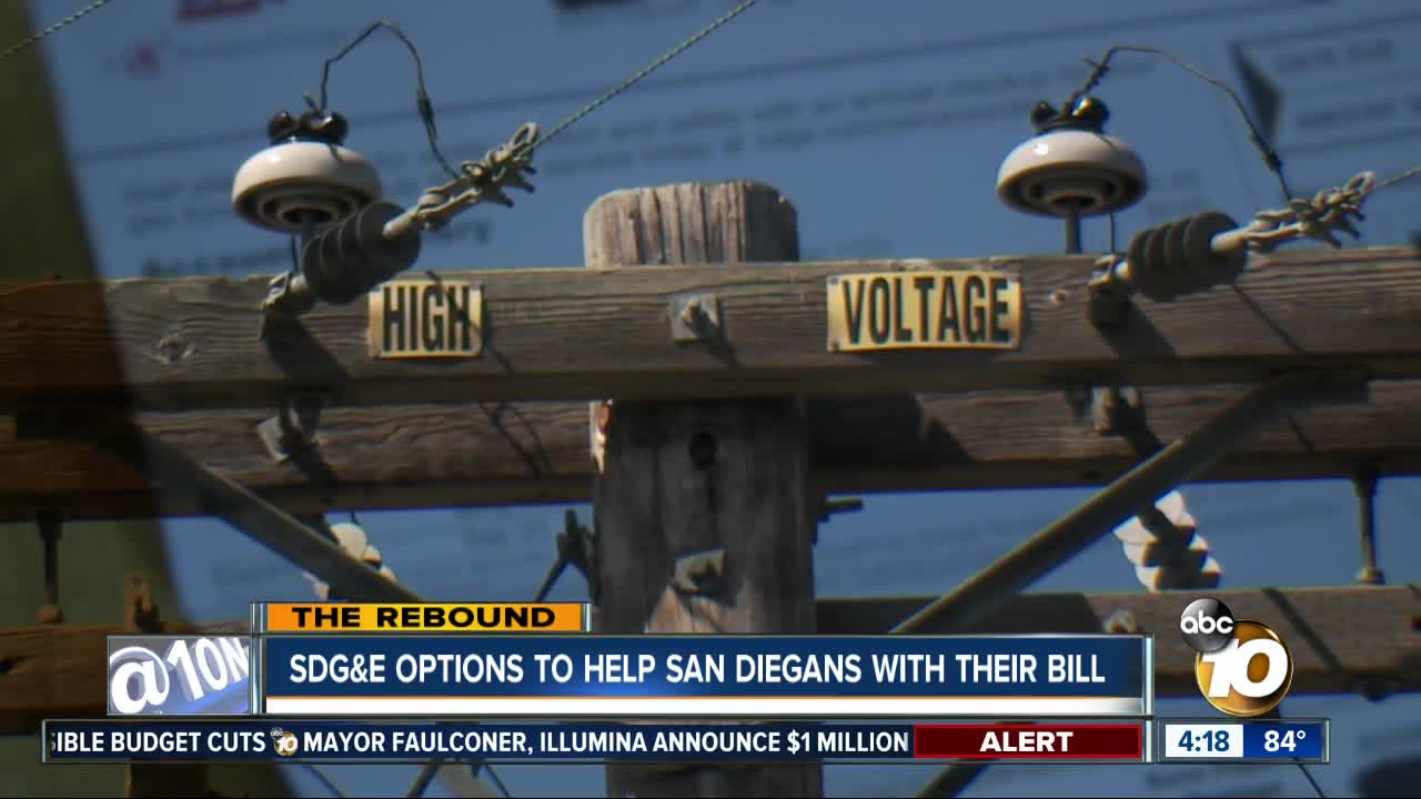 SDG&E options to help San Diegans with their bill