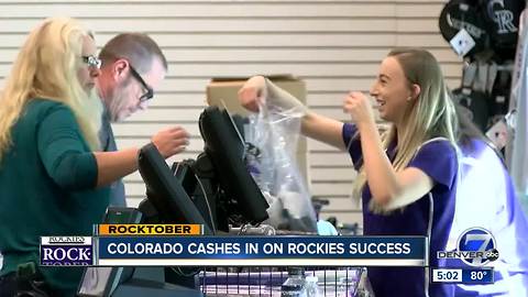 Rockies fans pouring into stores to snag postseason gear after win against the Cubs