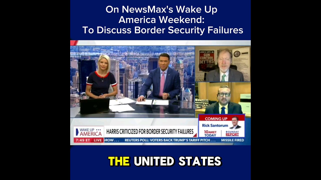 On NewsMax's Wake Up America Weekend: To Discuss Border Security Failures