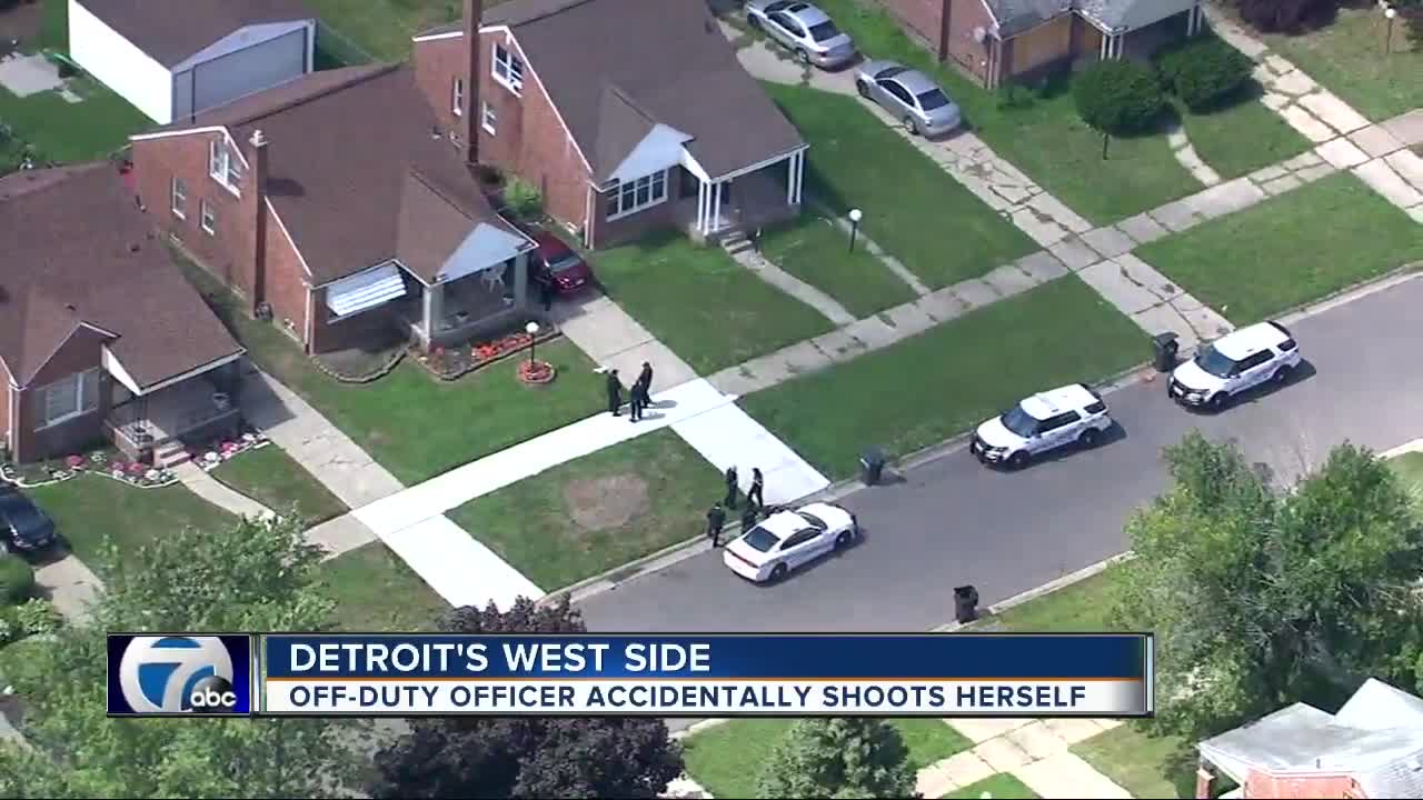 Off-duty Detroit police officer accidentally shoots herself on city's west side