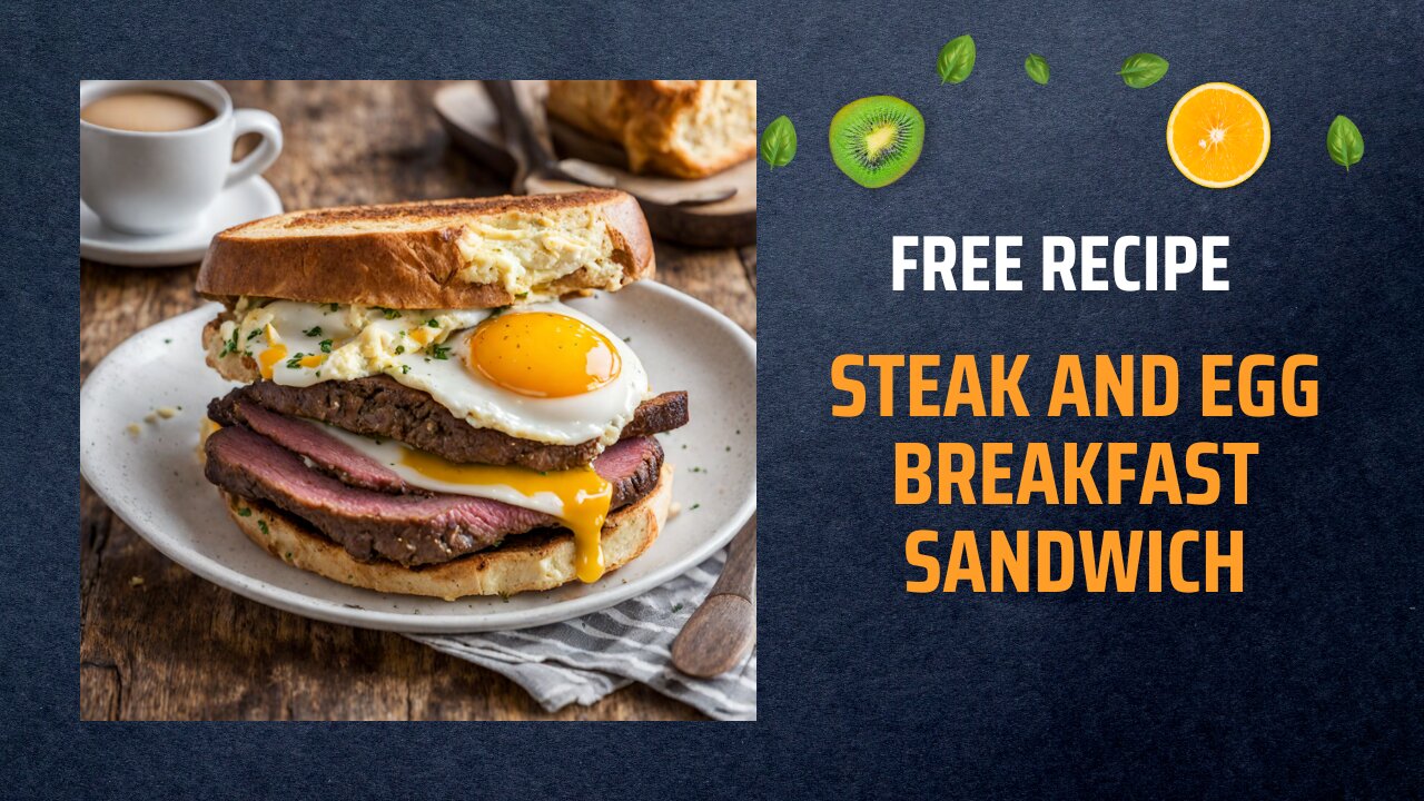 Free Steak and Egg Breakfast Sandwich Recipe 🥩🍳🍞