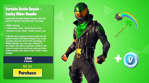 New "LUCKY RIDER" Skin Bundle in Fortnite! NEW 2019 ST PATRICKS DAY SKINS! (Lucky Rider Skin Leaked)