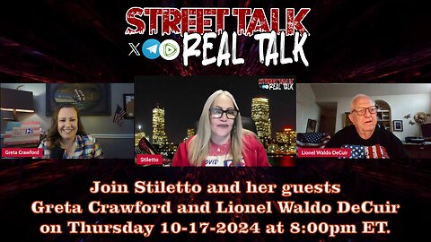 Rebroadcast of Street Talk with Stiletto 10-17-2024