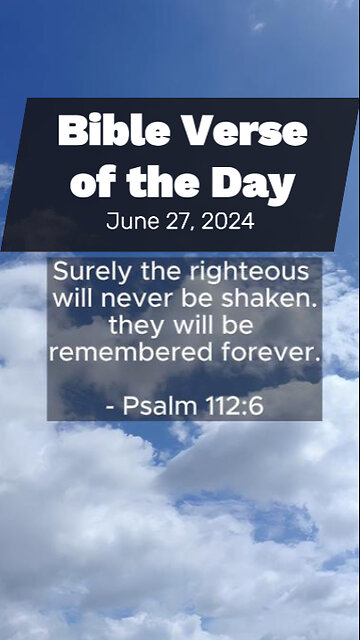 Bible Verse of the Day: June 27, 2024