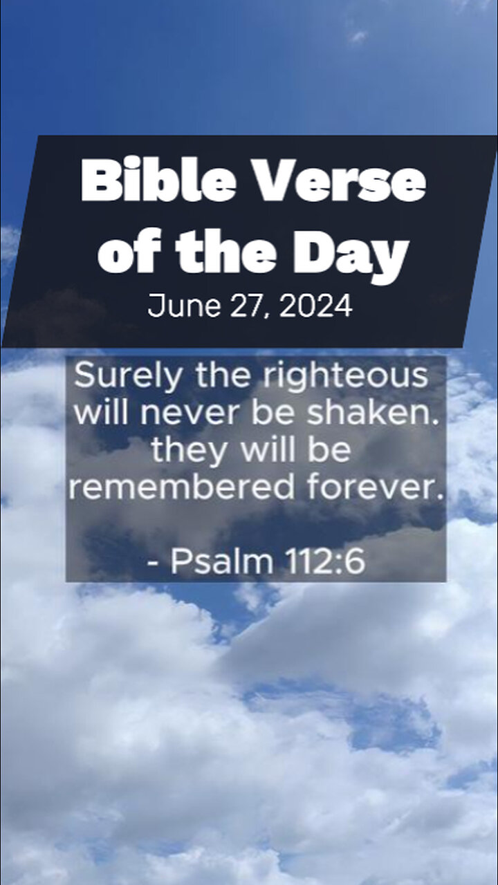 Bible Verse of the Day: June 27, 2024
