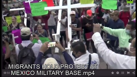 MIGRANTS HOLD PROTEST AT MEXICO MILITARY BASE