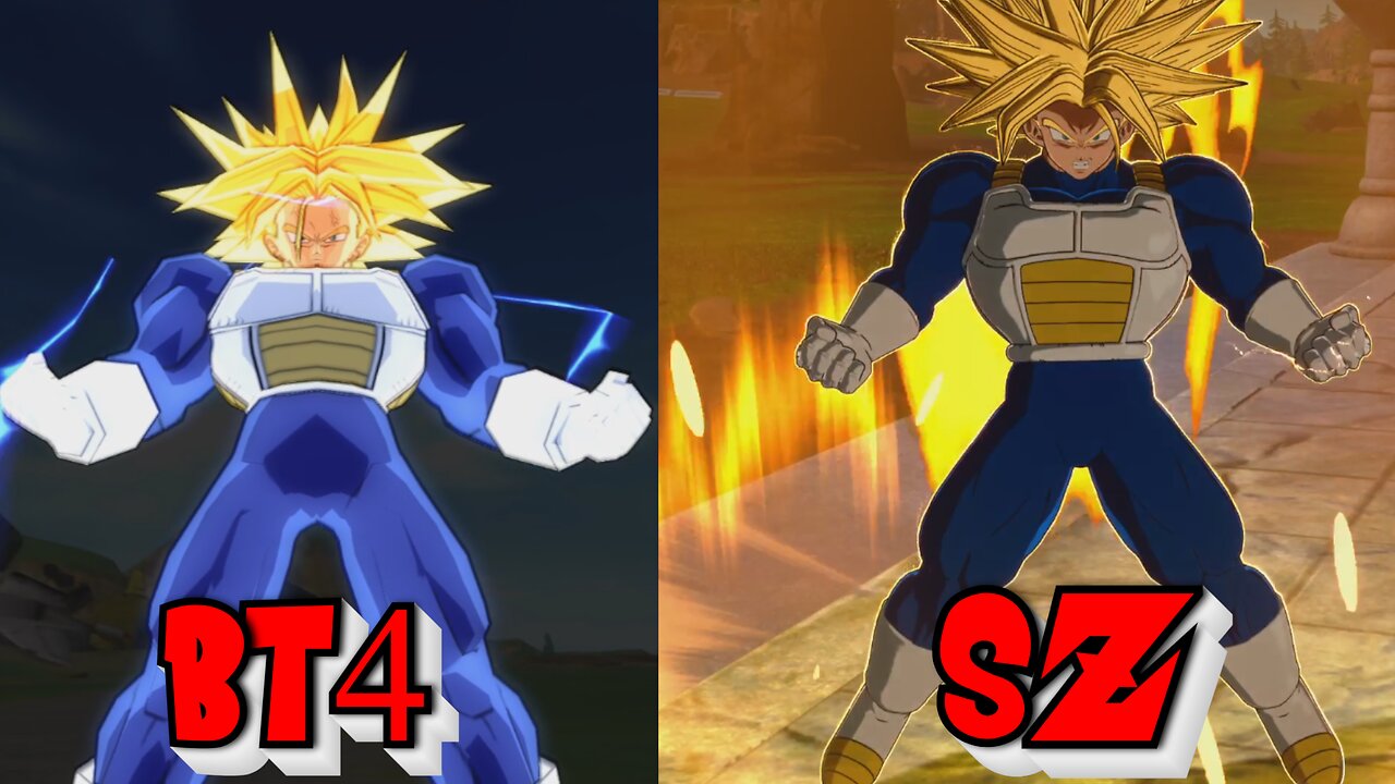 Trunks(Saiyan Armor) Dragon Ball Sparking Zero VS Budokai Tenkaichi 4