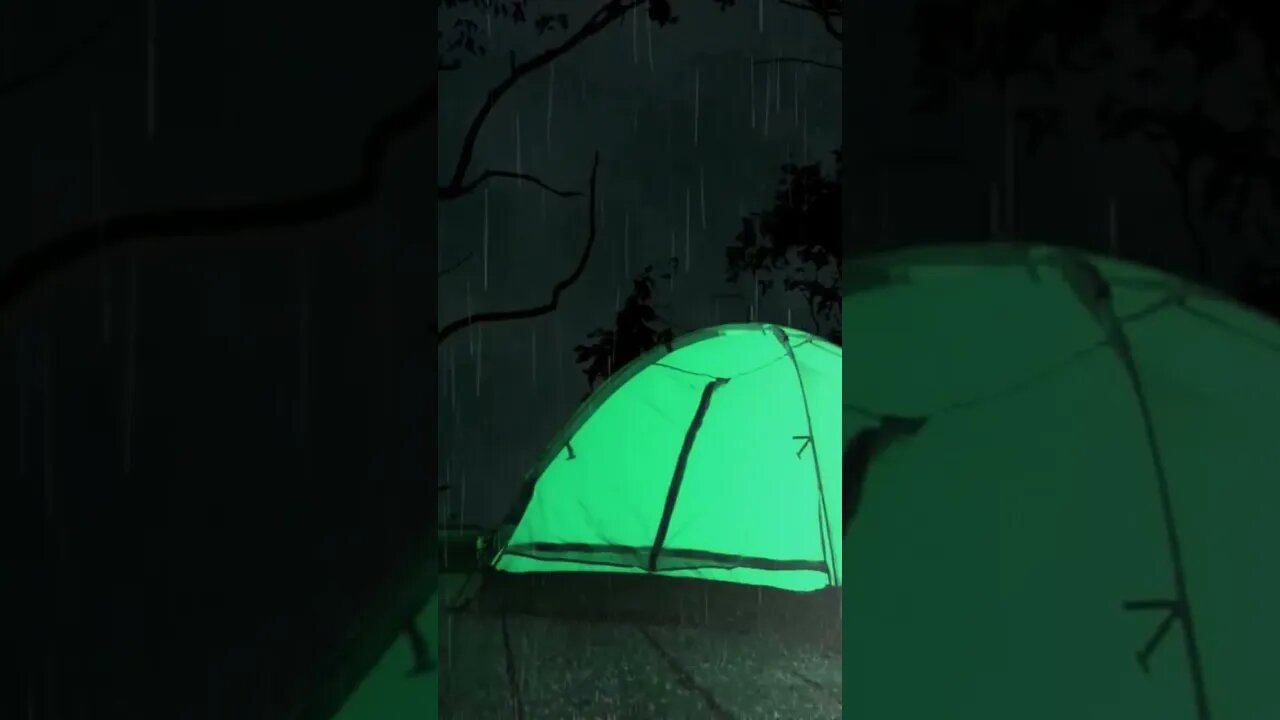 #satisfying #relaxing #rain #lightening #camping #tent #asmr #thunder #sleep #nature