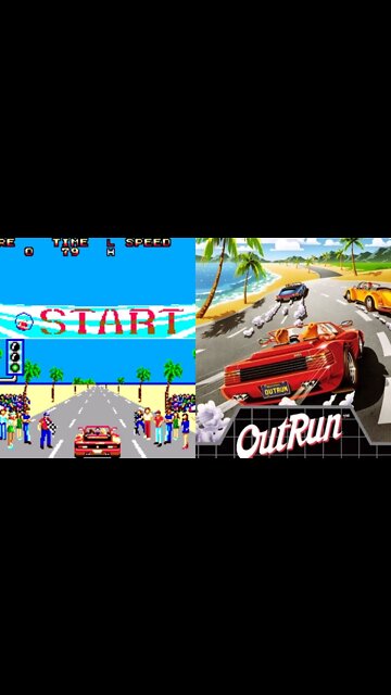 1986 OutRun Arcade Game.