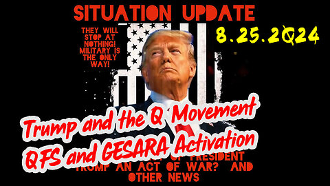 Situation Update 8-25-2Q24 ~ Trump and the Q Movement. QFS and GESARA Activation Imminent