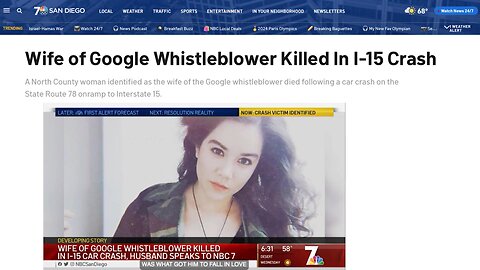 Wife of Google Whistleblower Killed In Car Crash