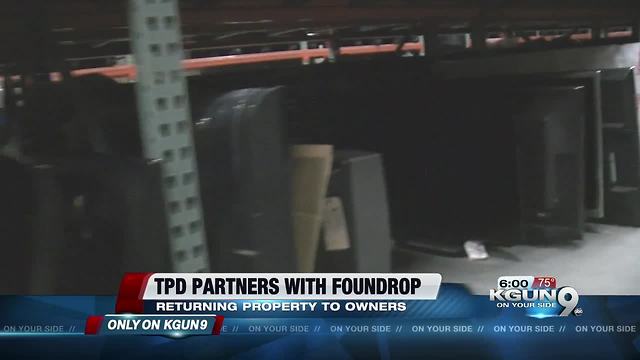 Tucson Police partner with Foundrop to help reunite owners with lost property