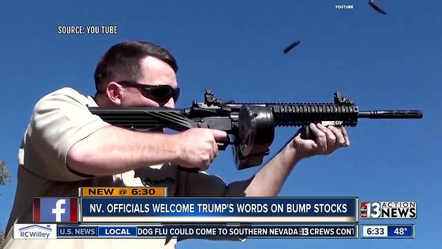 Nevada officials welcome Trump's words on bump stocks