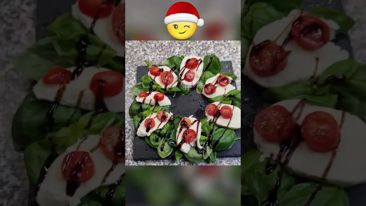 DIY Tomate Mozzarella Weihnachtskranz #shorts