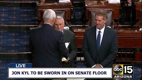 Sen. Jon Kyl takes oath of office to fill John McCain's seat