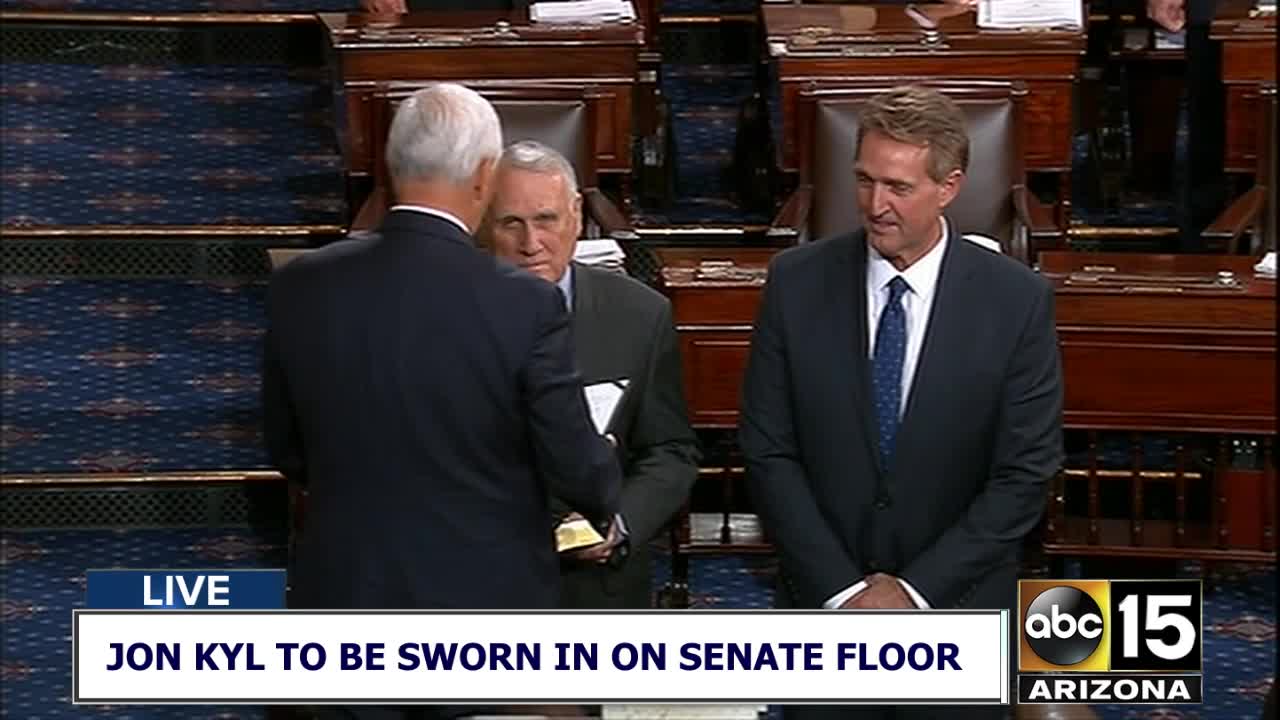 Sen. Jon Kyl takes oath of office to fill John McCain's seat