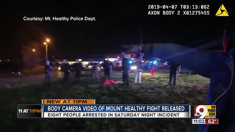 Body camera recordings show melee in Mount Healthy