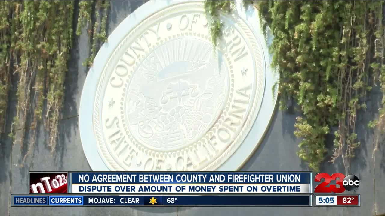 No agreement between County and Firefighter Union