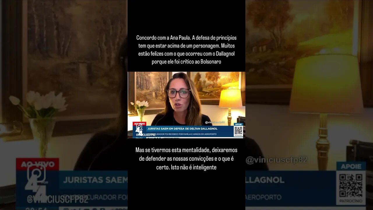 A defesa de princípios tem que estar acima de um personagem