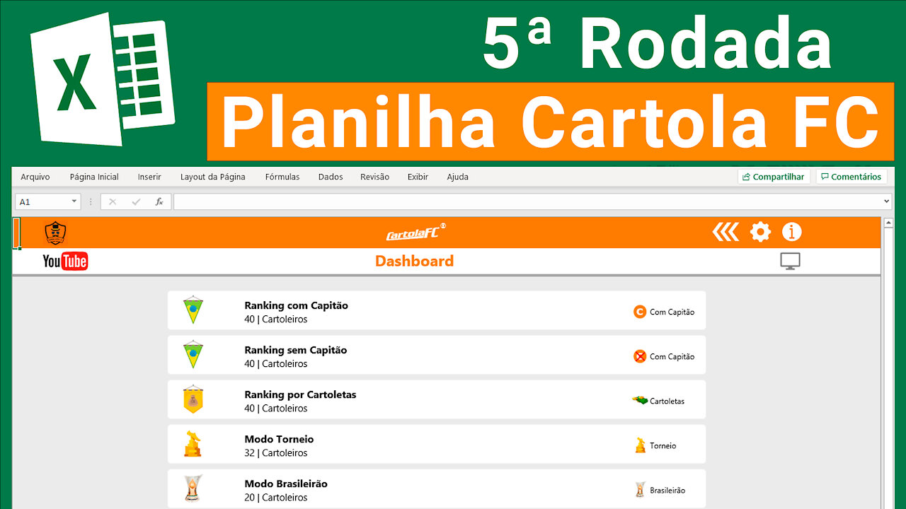 5ª Rodada | Cartola FC 2021 | Planilha Cartola FC