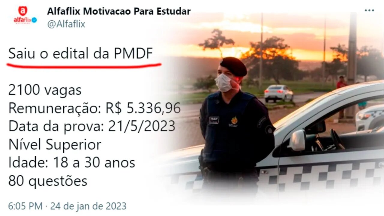 URGENTE! SAIU EDITAL DA PMDF COM 2.100 VAGAS PARA SOLDADO