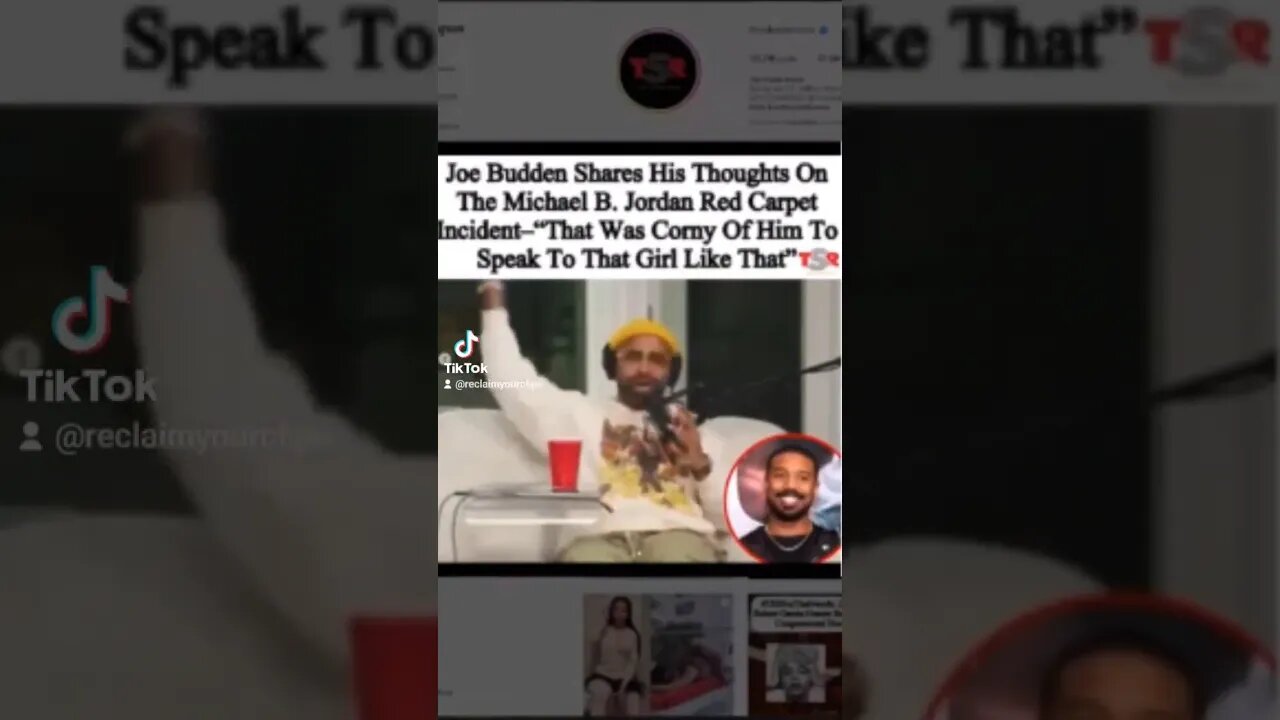 Joe Budden-That Was Too Corny Of Him To Speak To That Girl Like That On Michael B Jordan Incident