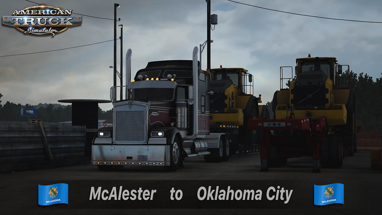 ATS | Kenworth W900 | McAlester OK to Oklahoma City OK | Wheel Loader Volvo L250H 77,823lb